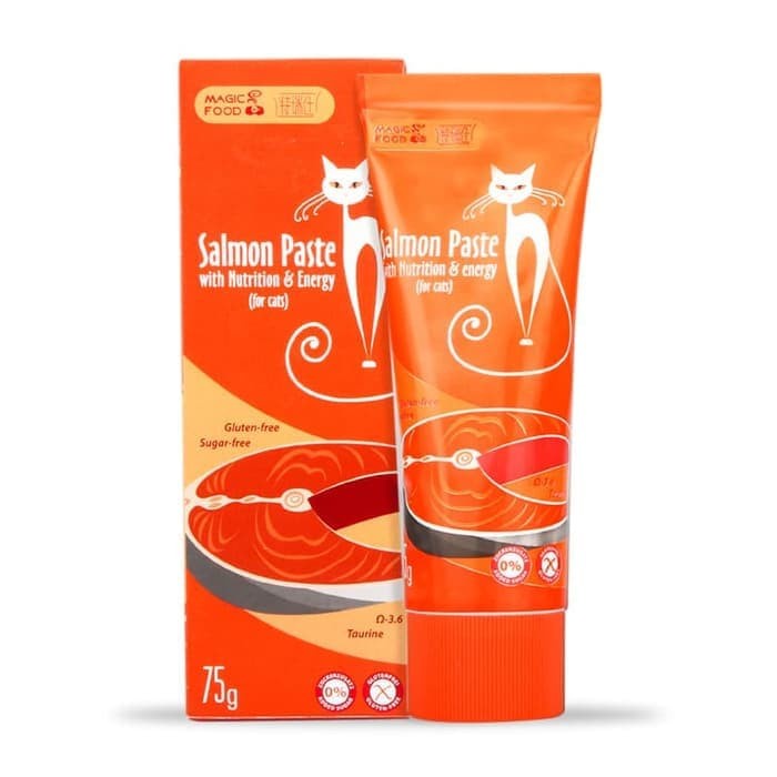 Terlaris Vitamin Kucing Magic Salmon Paste With Nutrition & Energy 75 Gram