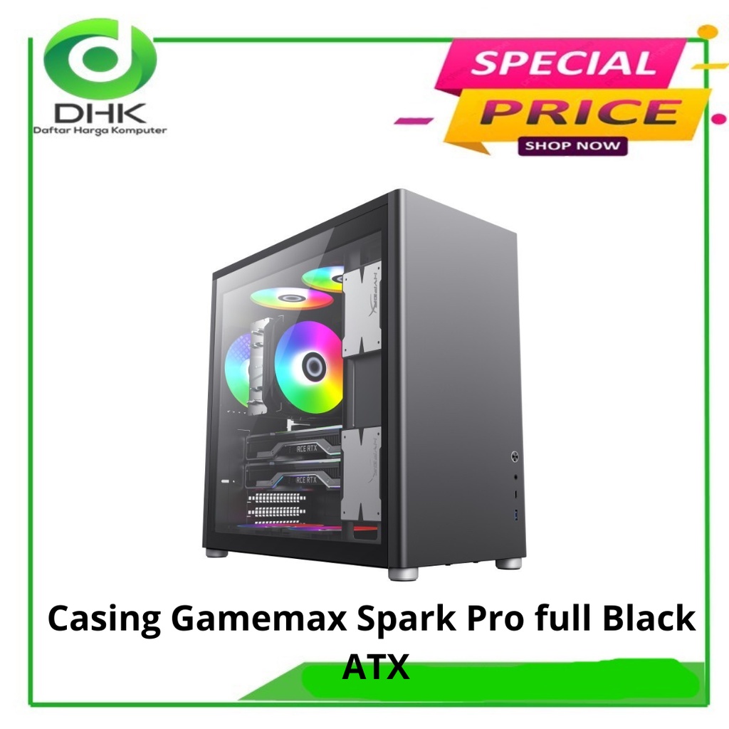 Casing Gamemax Spark Pro full Black ATX