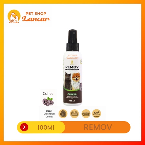 REMOV - SPRAY PENGHILANG BAU KOTORAN KUCING - COFFEE 100ml