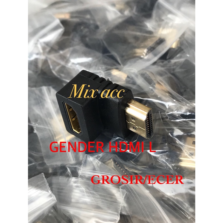 CONVERTER / GENDER / ADAPTER / CONNECTOR HDMI MALE - FEMALE BENTUK L