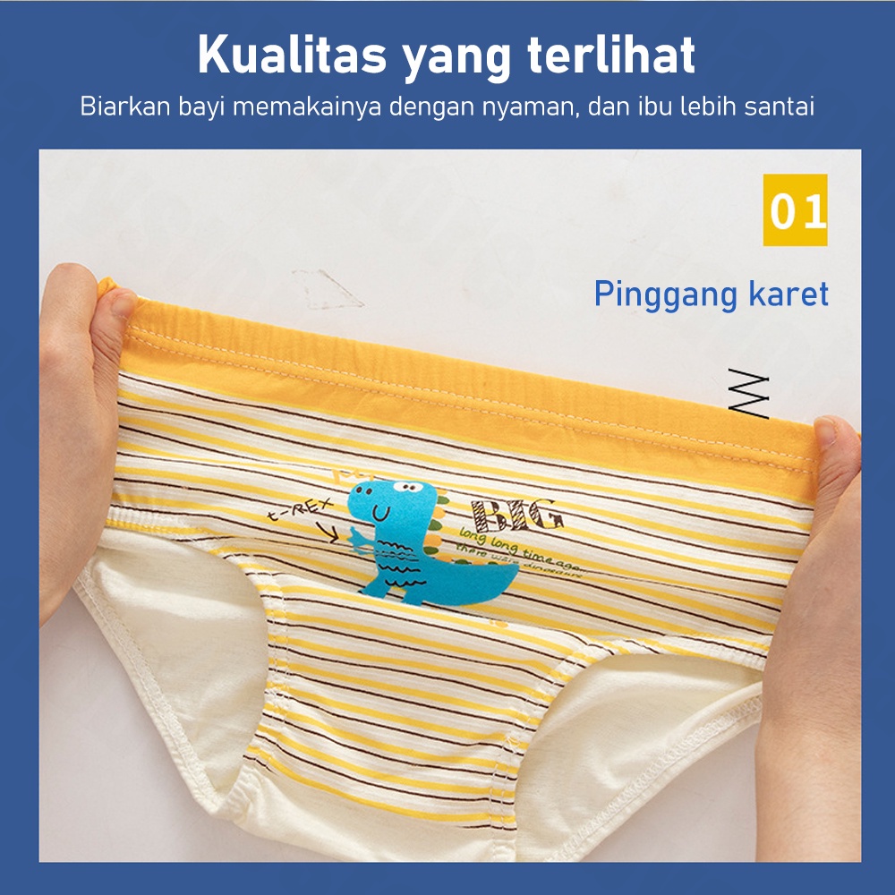 Halobaby 5pcs/set Celana Dalam Anak laki laki 0-14 Tahun/Boxer Anak laki laki/Celana Dalam boxer Anak