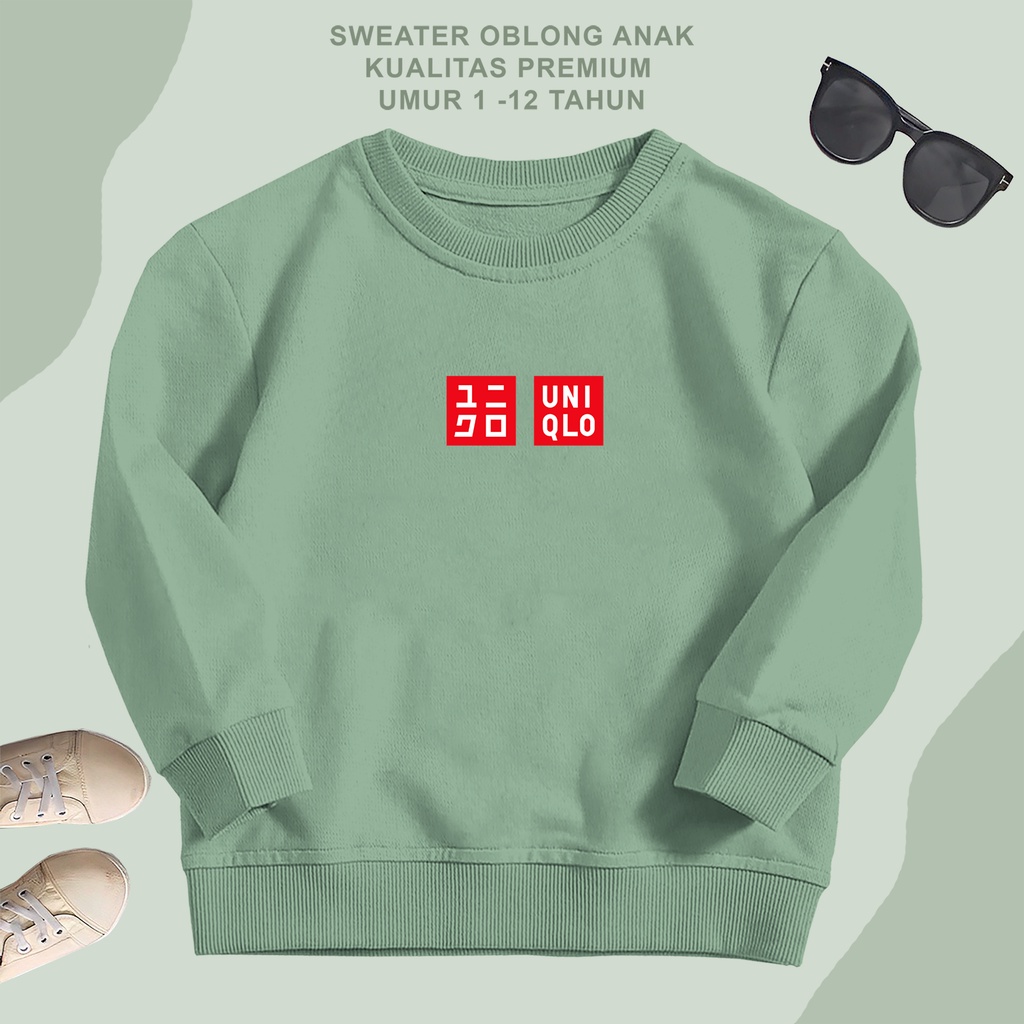 sweater crewneck anak harian atasan panjang unisex