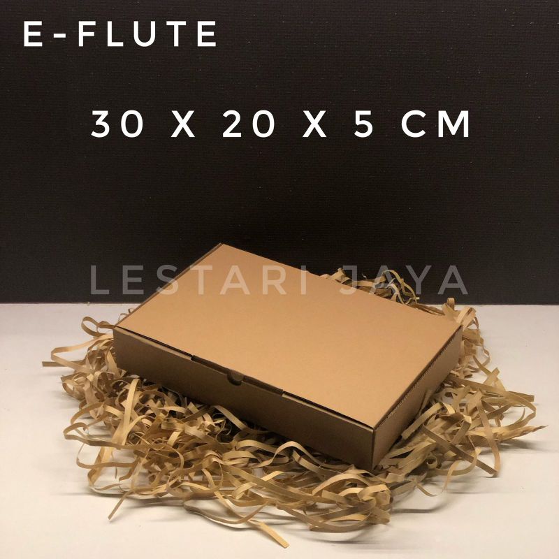 

Box Kardus E-Flute Coklat Untuk Packaging Olshop Sovenir Baju Kotak Kado Hampers Snack 30x20x5 CM