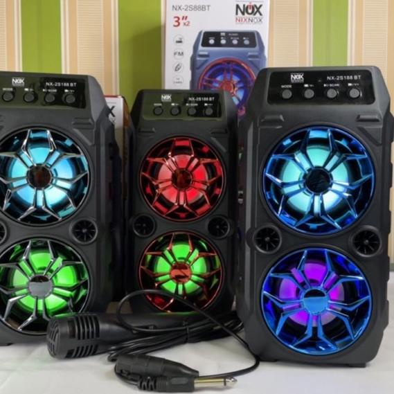 ☋ NIXNOX speaker Bluetooth  speaker karaoke free mic ➫