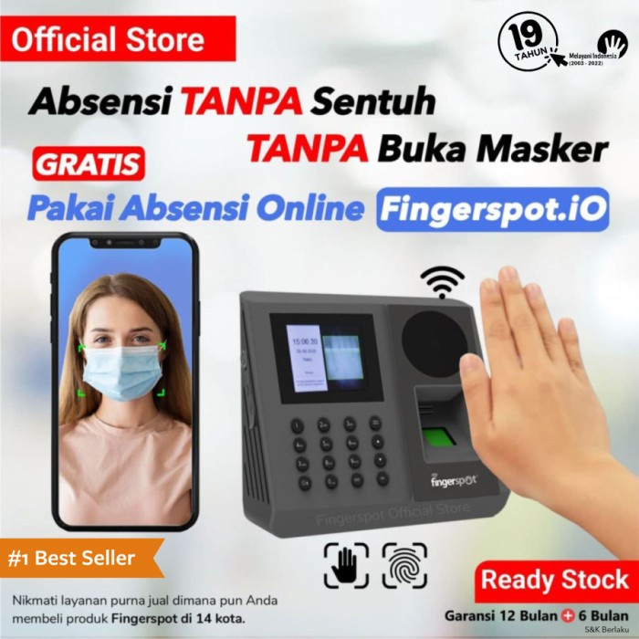 

[[JNT COD]] Fingerspot Revo WDV 204 BNC - Mesin Absensi Telapak Sidik Jari WiFi