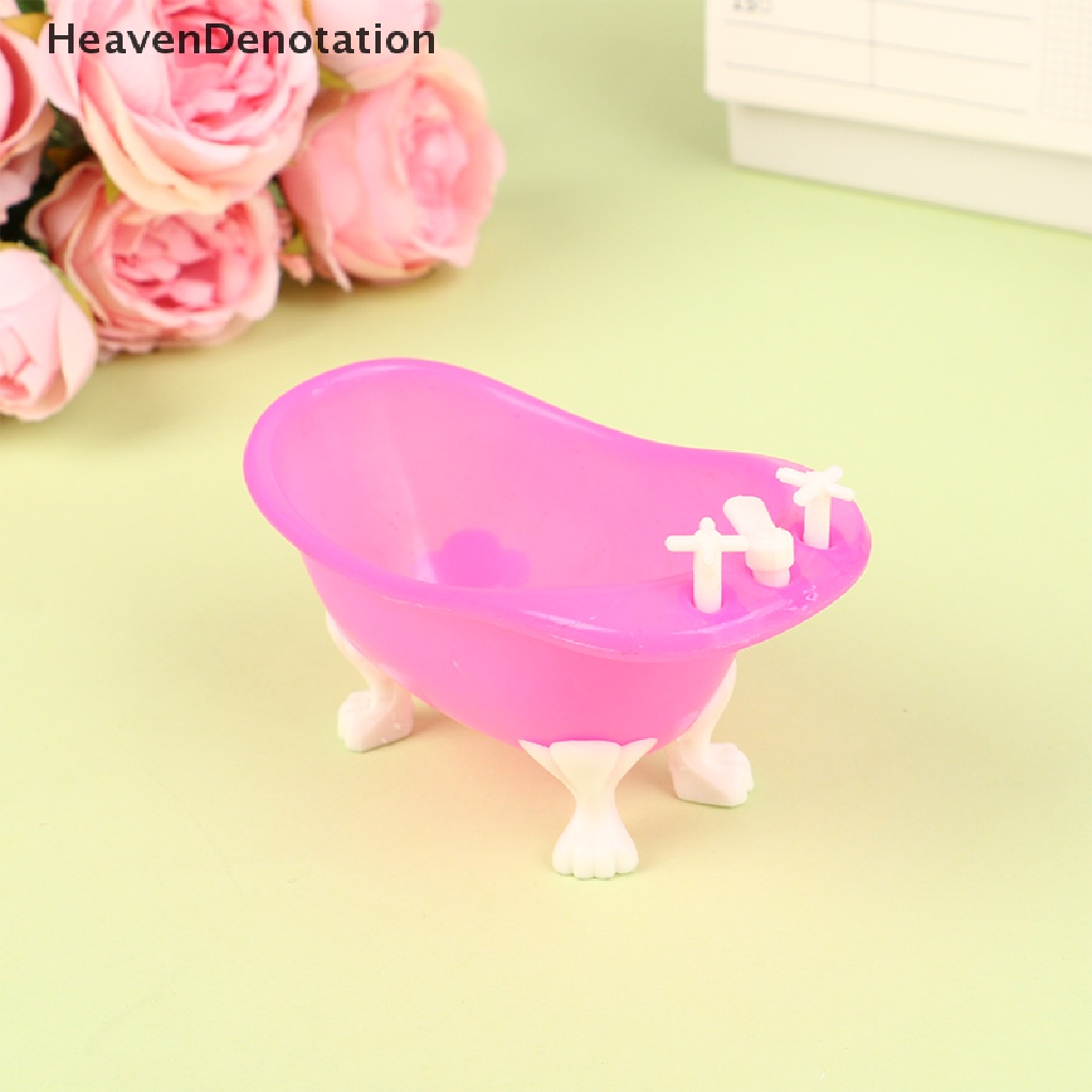 [HeavenDenotation] Rumah Boneka 3.5 inch Bak Mandi Bayi Kecil Bermain Dengan Bak Mandi Air HDV