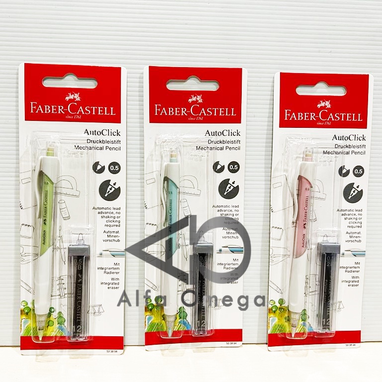 

Pensil Mekanik Mechanical Pencil AutoClick Faber-Castell 0.5 mm