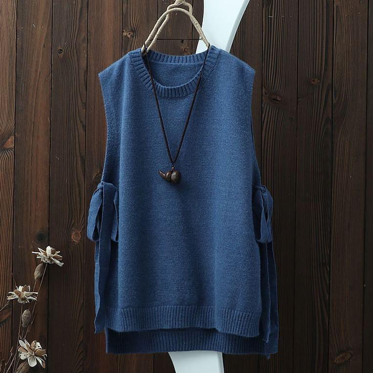 LANGSUNG ORDER Rompi Rajut Tali Samping Wanita Polos Vest Knit Outer Kekinian Lili Vest