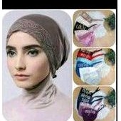 Ciput kaus renda tali,inner renda,inner Turki,inner hijab