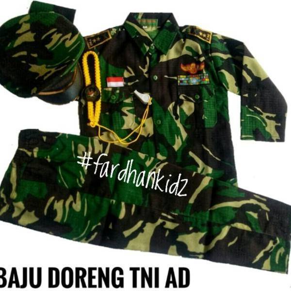 TERMURAH Baju kostum karnaval profesi " TENTARA/ABRI/DORENG"Anak paud-TK dan SD dan dewasa