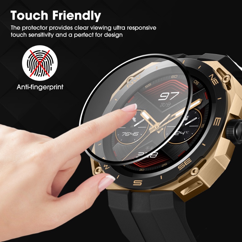 Cakupan Penuh Film Tahan Gores HD Watch Anti-fouling Aksesoris Tangguh Tempered Film Watch Laminasi Film Layar Jam Soft Film Untuk Huawei Watch GT CYBER/GT3 SE