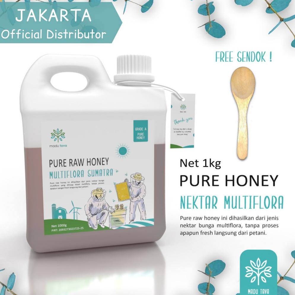 

Dapatkan Madu Murni Asli 1kg Tava Grade A Nektar Multiflora Java 100% Alami Pure Natural Raw Honey ..,,.,,.,