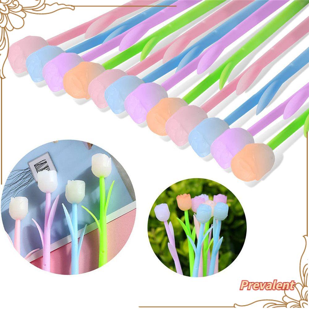 Preva 5pcs Gel Pulpen Home Rose Flowers Ballpoint Anak Berubah Warna