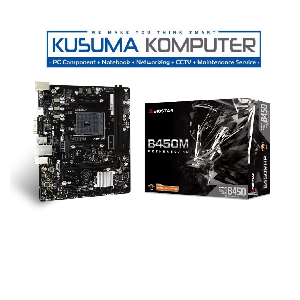 Biostar Motherboard B450MHP B450M-HP DDR4