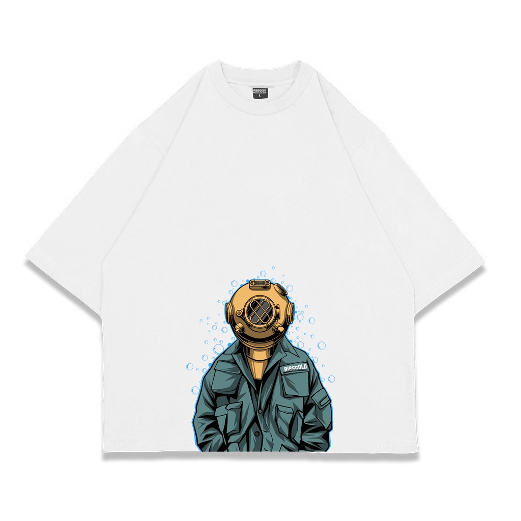 Ribsgold Kaos Oversize Graphic Pria - Diver