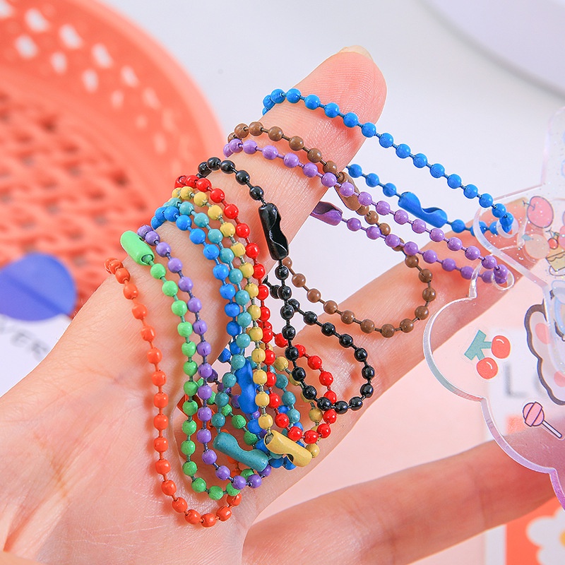 [HOT Sale] 10Pcs Ransel Portable DIY Gelang Serbaguna Membuat Perhiasan Bola Manik-Manik Rantai Liontin Aksesoris Cocok Gantungan Kunci /Bonekas/Label Hand Tag Konektor Warna-Warni