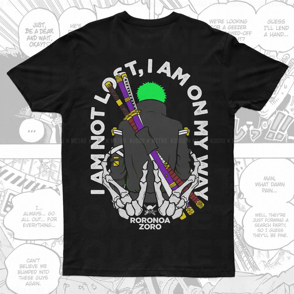 T-shirt Zoro Lost Anime Manga One Piece Premium Unisex Roronoa Zoro