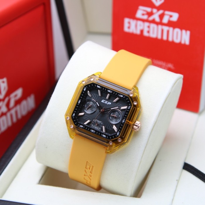 JAM TANGAN WANITA EXPEDITION EXP 6840 / E 6840 / E6840 RUBBER ORIGINAL GARANSI RESMI 1 TAHUN