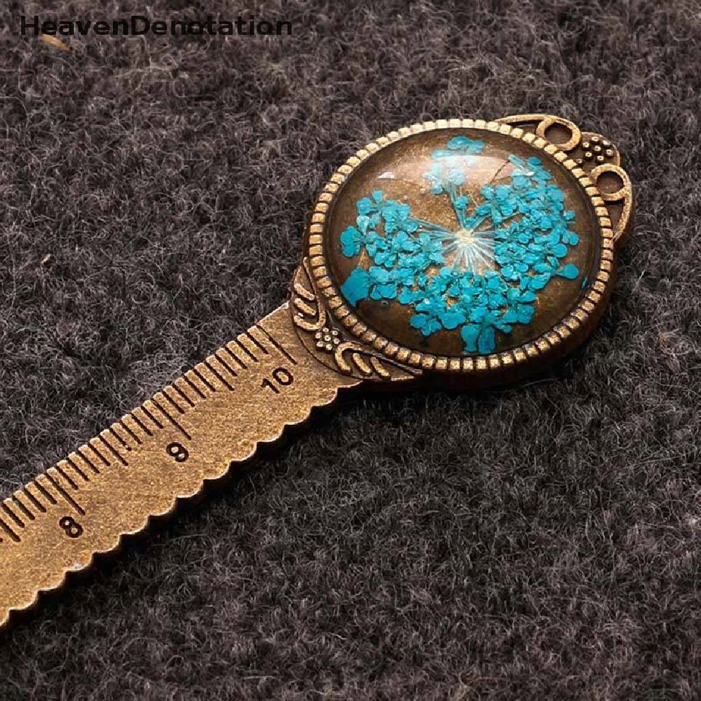 [HeavenDenotation] Kreatif Retro Bronze Round Bookmark 10 cm Penggaris Vintage Metal Book Mark Label Penanda Halaman Buku Untuk Hadiah Sekolah Kantor Dekorasi HDV