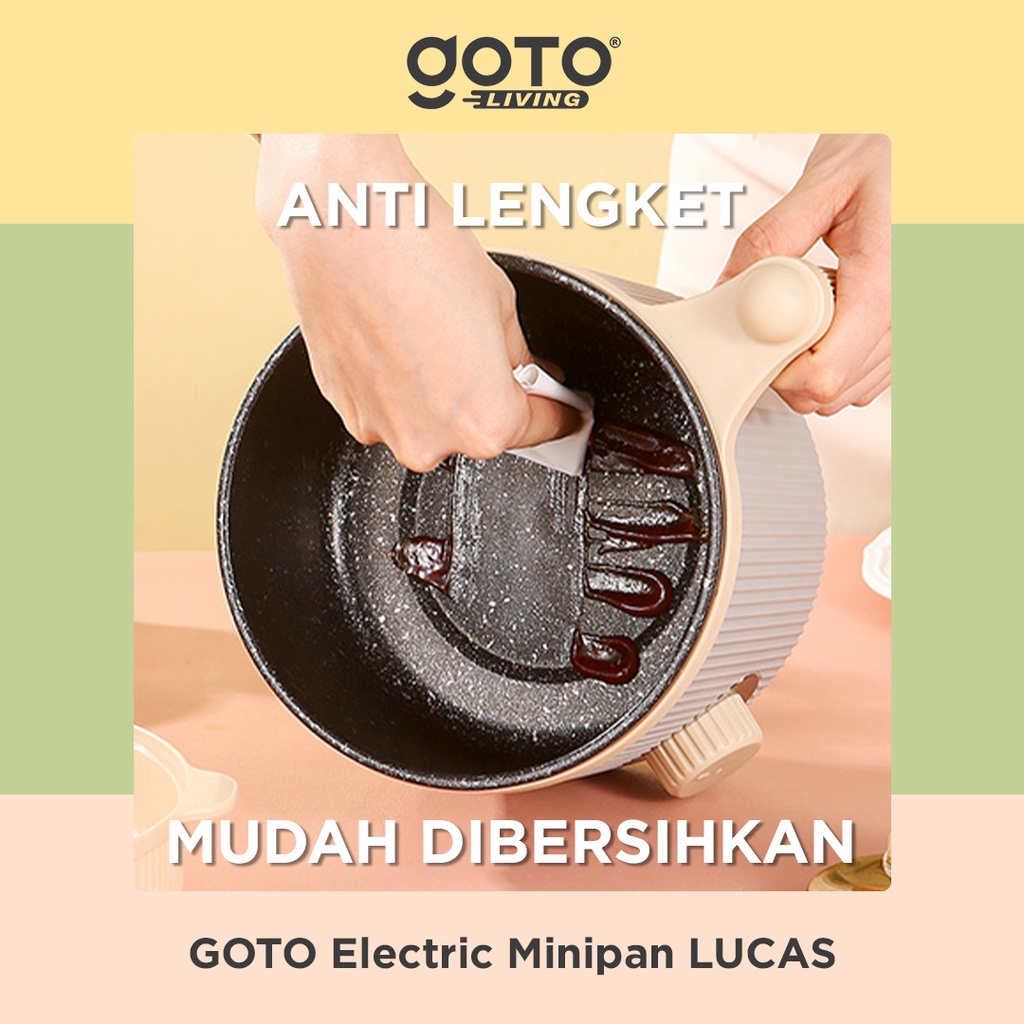 Goto Lucas Panci Listrik Mini Fry Pan Hotpot Elektrik Kukus Serbaguna