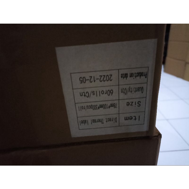 kertas thermal 78x100 shipping label sticker isi 300