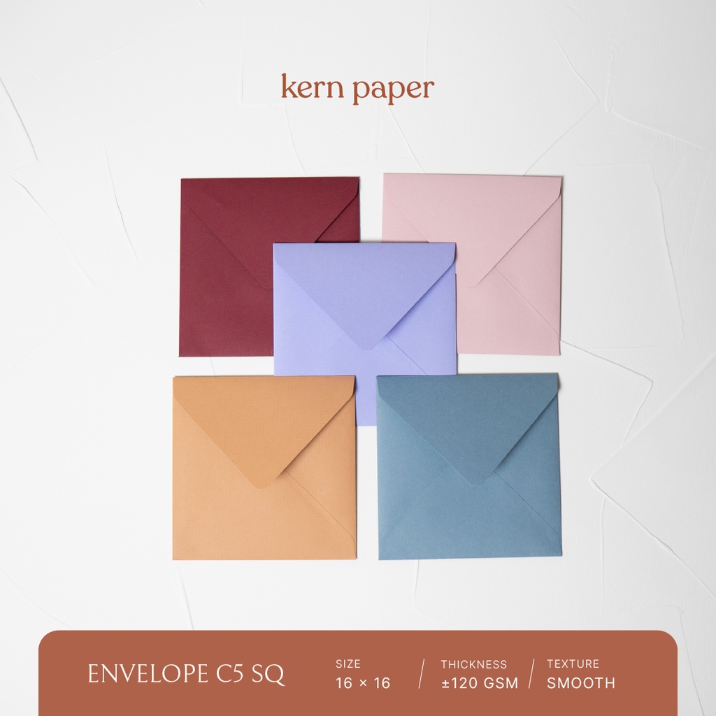 

Kern Paper Amplop C5 A5 Square - Series 3 | Amplop Kotak Persegi Undangan Kartu Ucapan Premium Paper