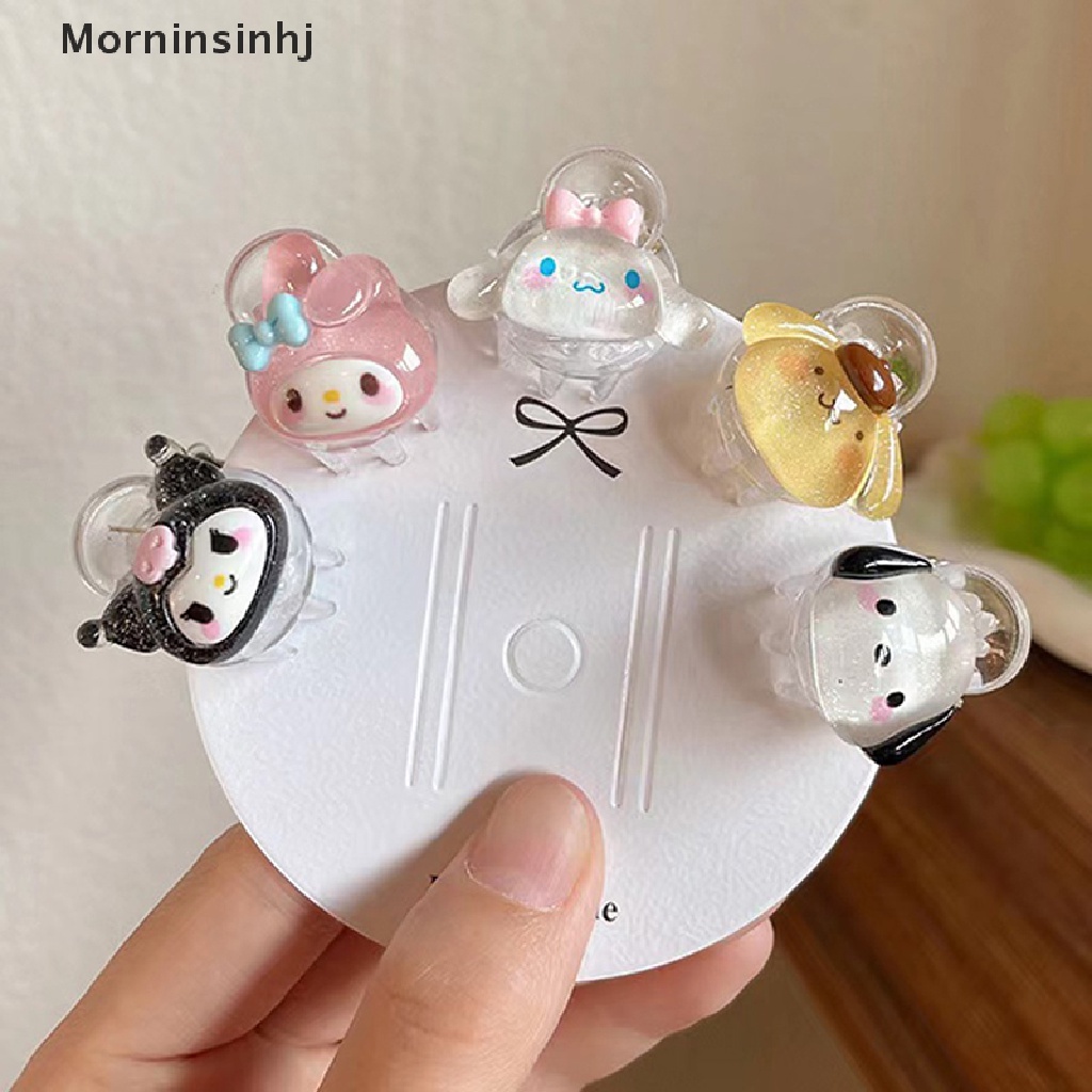 Mornin Kawaii Kuromi Cinnamoroll My Melody Kartun Boneka Fashion Gadis Cakar Kecil Klip Hiasan Kepala Poni Lucu Klip Hair Claw Aksesoris Rambut Anak id