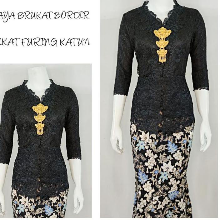 ➴ Indah KEBAYA BRUKAT BORDIR ENCIM MODERN LENGAN 7/8 Furing Katun KEBAYA WISUDA KEBAYA KATUN KEBAYA 