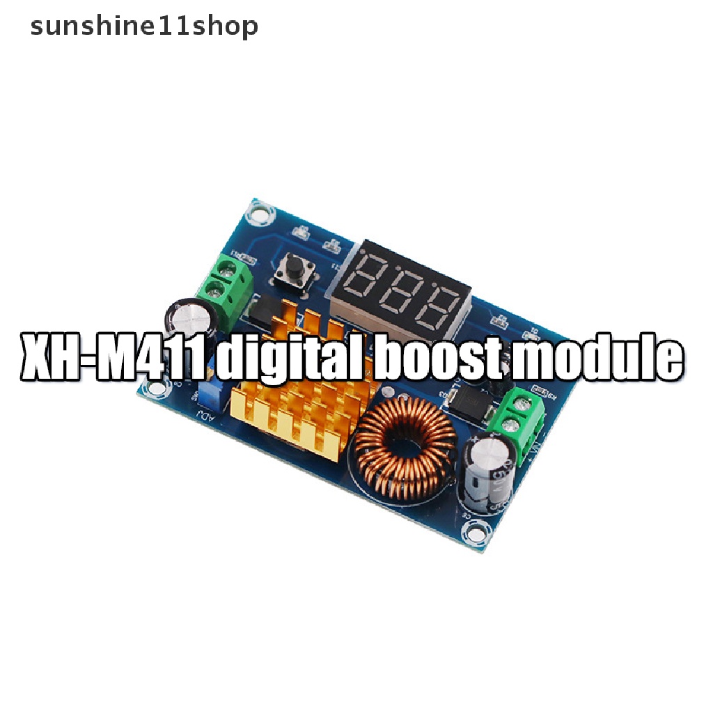 Sho XH-M411 DC-DC Digital Booster Board Boost Module Digital Voltmeter DC-DC Step Up Module Boost Converter Board 5A Power Adjustable Untuk Tegangan N