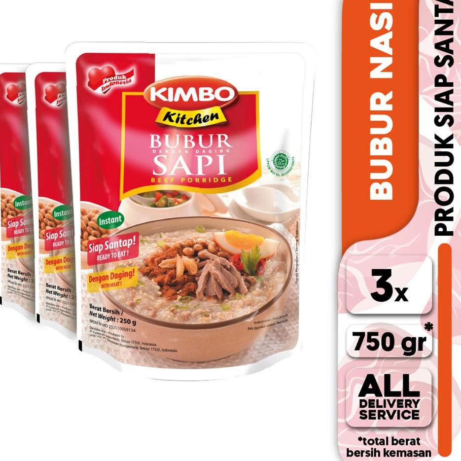 

✨TERBARU✨ Kimbo Kitchen Bubur Sapi Triple Pack grosir