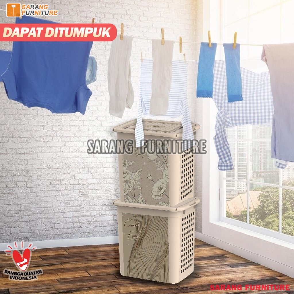 Keranjang Naiba 3190 Emerald Baju Kotor Laundry Basket Jumbo! Keranjang Baju Laundry Bag Original