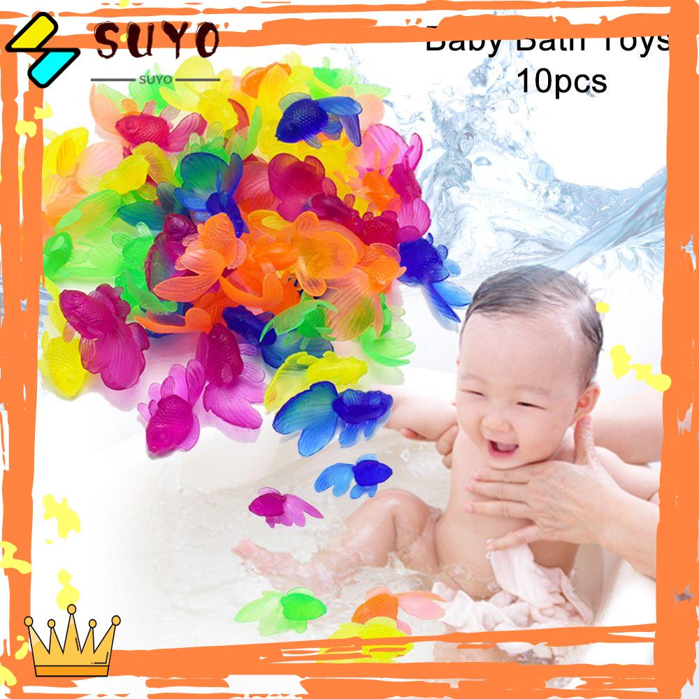 Suyo 10pcs Mainan Mandi Bayi Mini Ikan Mas Fish Shower Beach Game