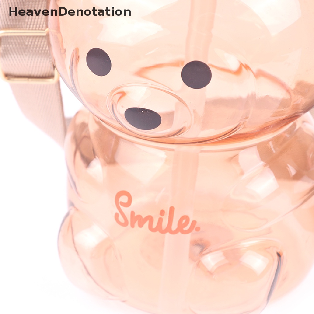 [HeavenDenotation] 1000ml Kapasitas Besar Kartun Beruang Plastik Sippy Cup Botol Air Anak HDV