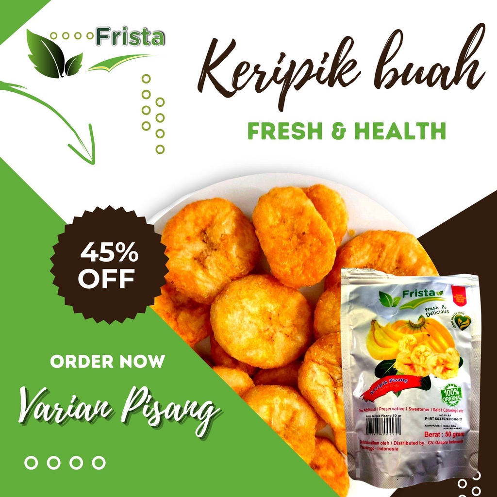

FRISTA KERIPIK BUAH PISANG Premium 50gram