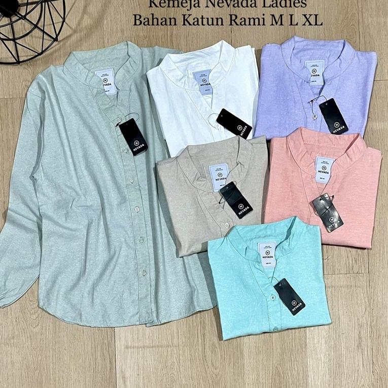 HARGA BERSAHABAT Kemeja Nevada Wanita Kemeja Polos Wanita Kemeja Kerja Wanita Kemeja Wanita Casual