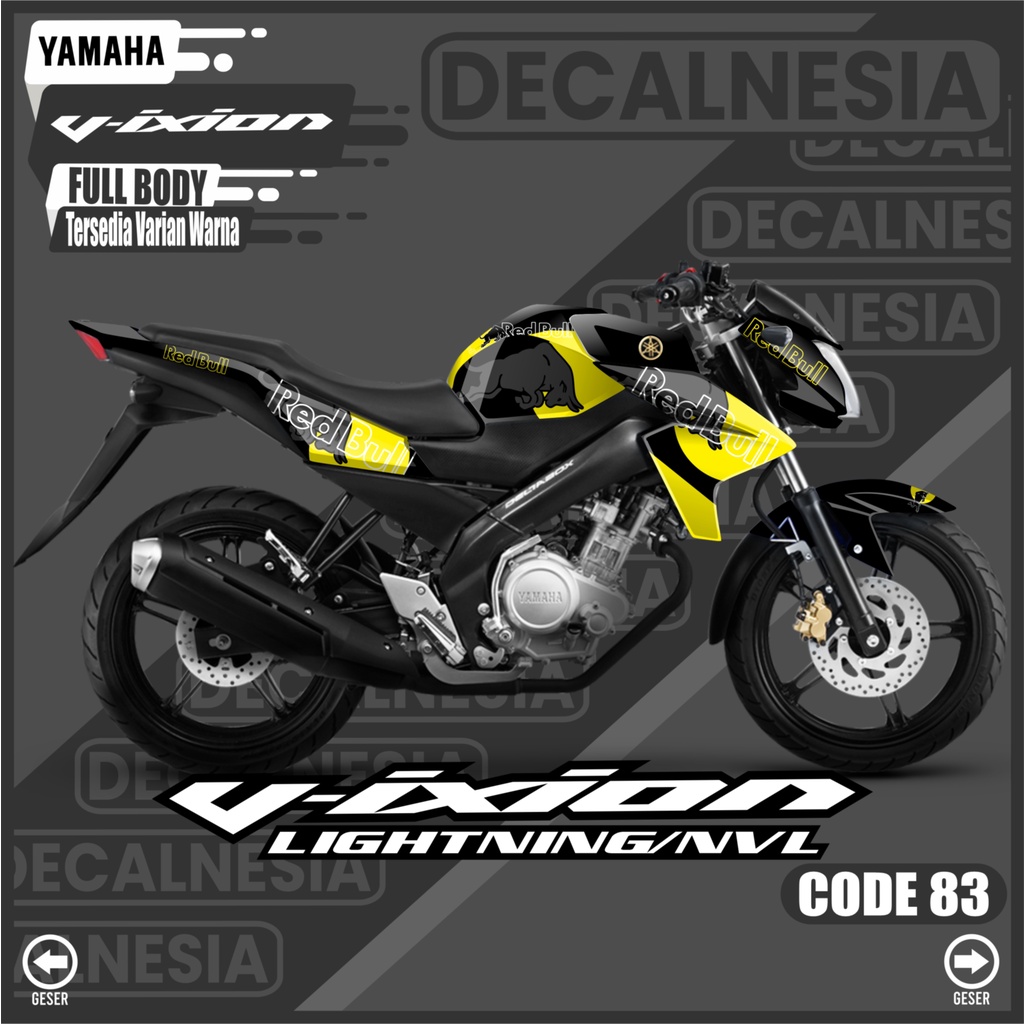 Decalnesia Stiker Decal Vixion Lightning NVL Full Body Sticker 2012 2013 2014 2015 Redbull Motor Yam