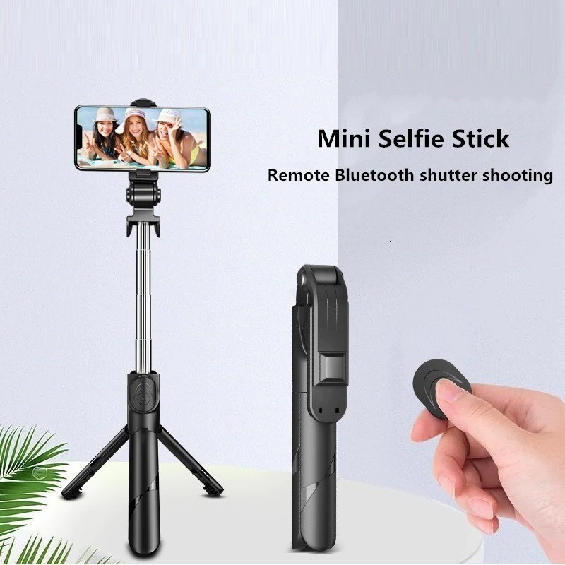 (NC) 3in1 Tongsis Tripod holder XT-02 Bluetooth Selfie Stick Remote + key board bluetooth for all tipe hp