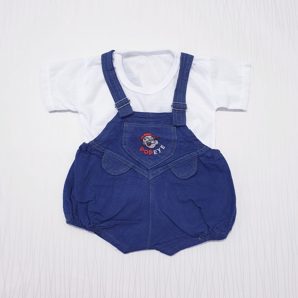 Setelan Kodok Jeans Bayi / Jumper Bayi 0-12 Bulan Baby Alicia