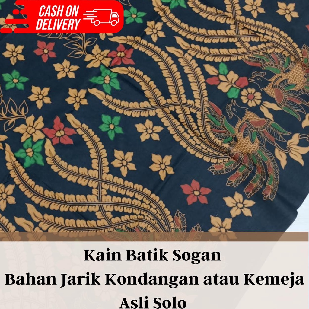 Kain Batik Jarik Sogan warna coklat bahan kondangan original solo 2317010002