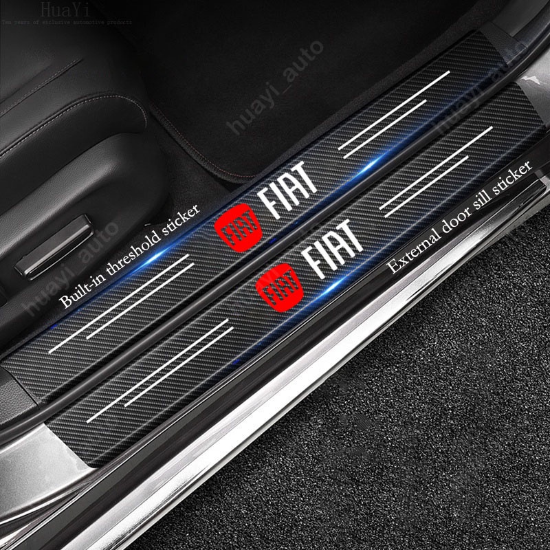 Fiat Stiker Kusen Pintu Mobil Anti Gores Serat Karbon Kulit Sticker Trunk Protector Stiker Untuk Stilo Punto Argo Bravo Palio 500toro Freemont Marea Panda Tipo Aksesoris