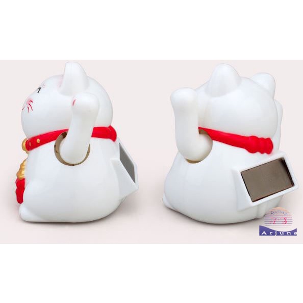 solar kucing hoki kucing rejeki lucky cat 11cm tenaga surya solar