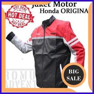 last stok Jaket Motor Honda Ori AHM Bahan Parasut Motor Jacket Safety Riding 1F3B23