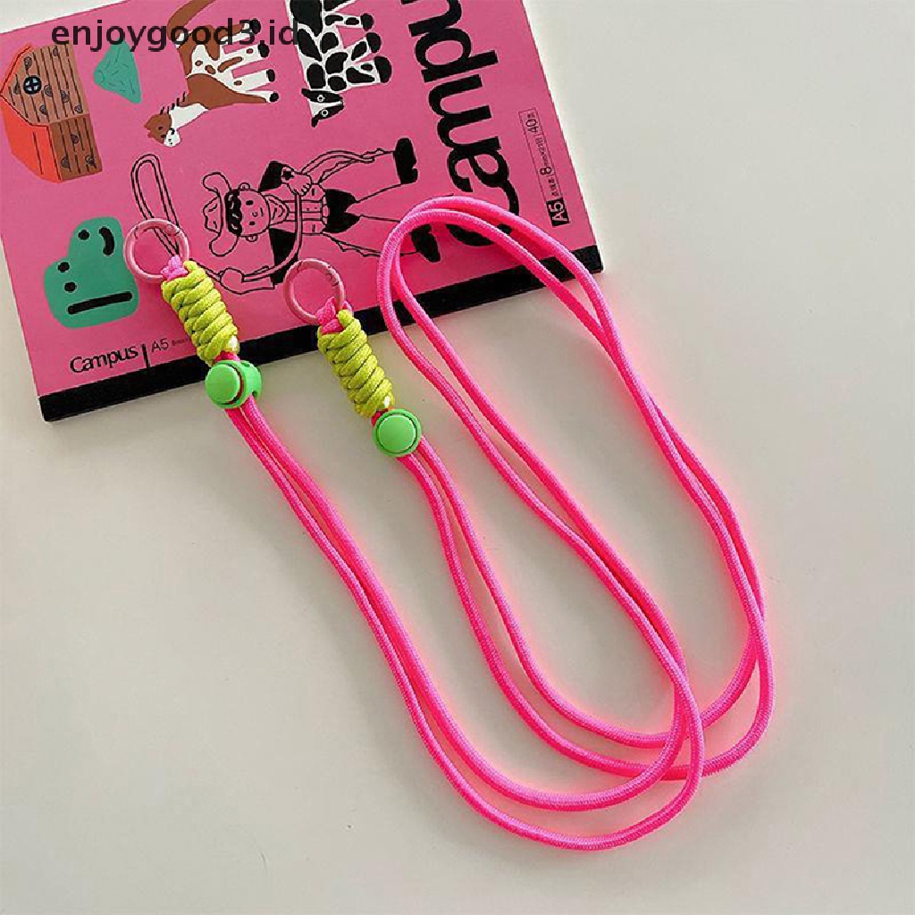 【 Rready Stock 】 Colorful Mobile Phone Straps Lanyard Cute Sport Adjustable Shoulder Strap Lanyards Fashion Universal Crossbody Lanyard Strap Mobile Phone Strap Pendant （ ID ）