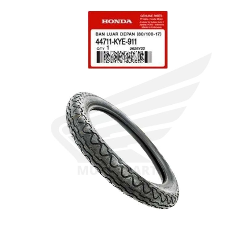Ori AHM kode 44711-KYE-901 Ban Luar Depan Tire FR 80 100 17 T Mega Pro CB150 Verza