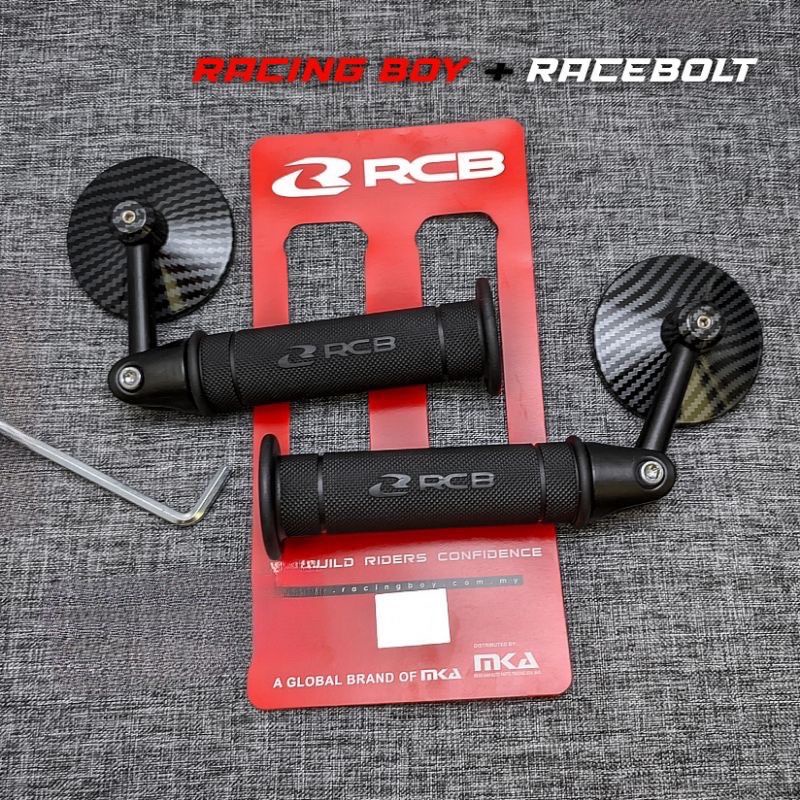 Spion Jalu Carbon Plus Handgrip RCB Original Universal Semua Motor