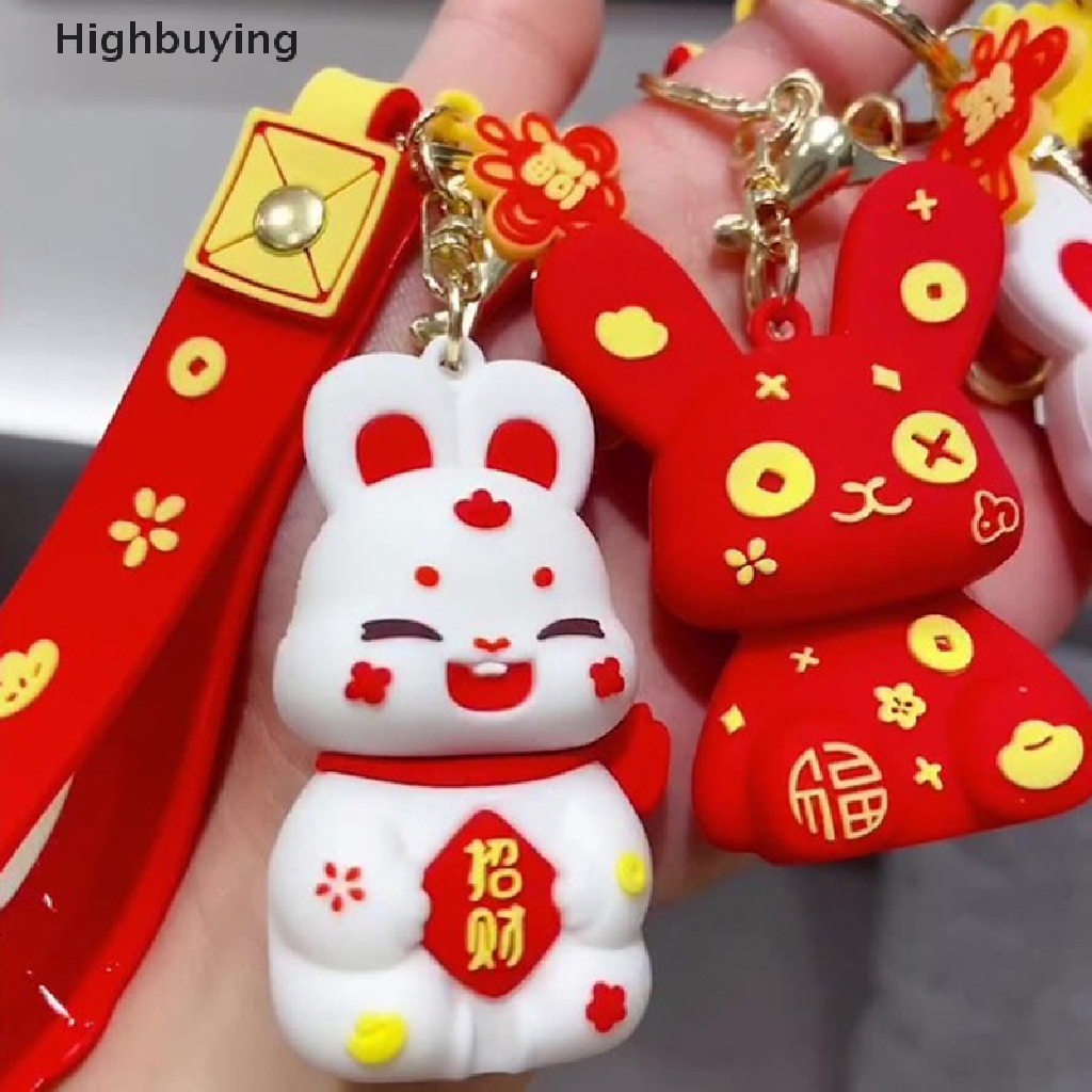 Hbid Gantungan Kunci Tahun Baru2023Gantungan Kunci Kelinci Lucu Bunny Aksesoris Gantung Dekorasi Shio Hewan Key Chain Glory
