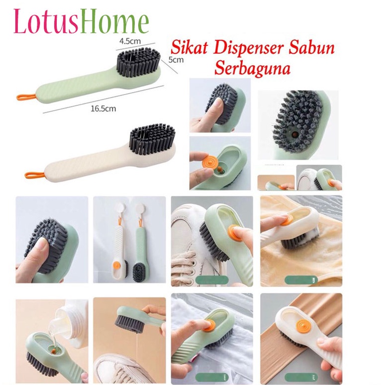 Sikat Pembersih Multifungsi Serbaguna Sikat Pembersih Sepatu Baju Cleaning Brush With Liquid Dispenser