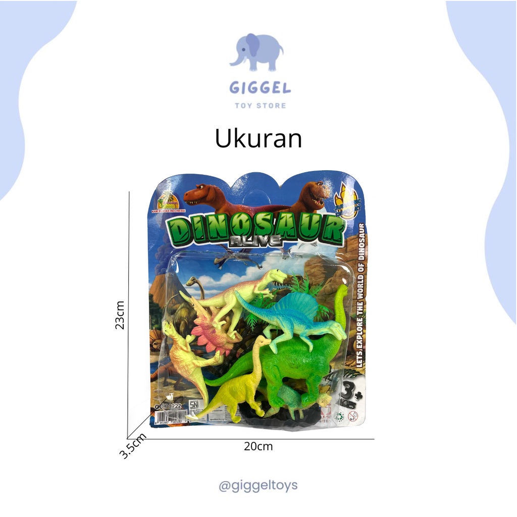 [ Giggel ] Dinosaurus Alive / Mainan Dinosarurus Action Figure / Miniature Dinosaurus Bahan Karet