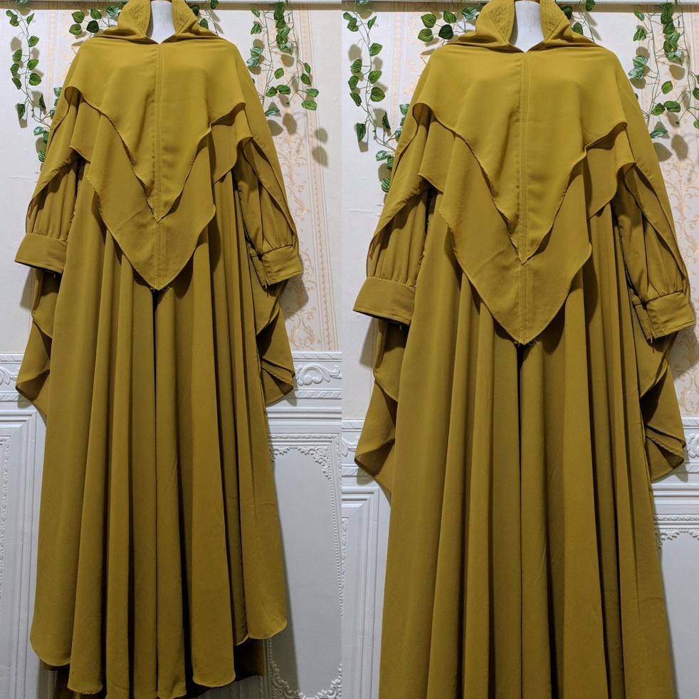 Booming Gamis Ceruty Polos Jumbo Gamis Syari Ibu Ibu Remaja Jumbo Mewah Terbaru Baju gamis ceruti se