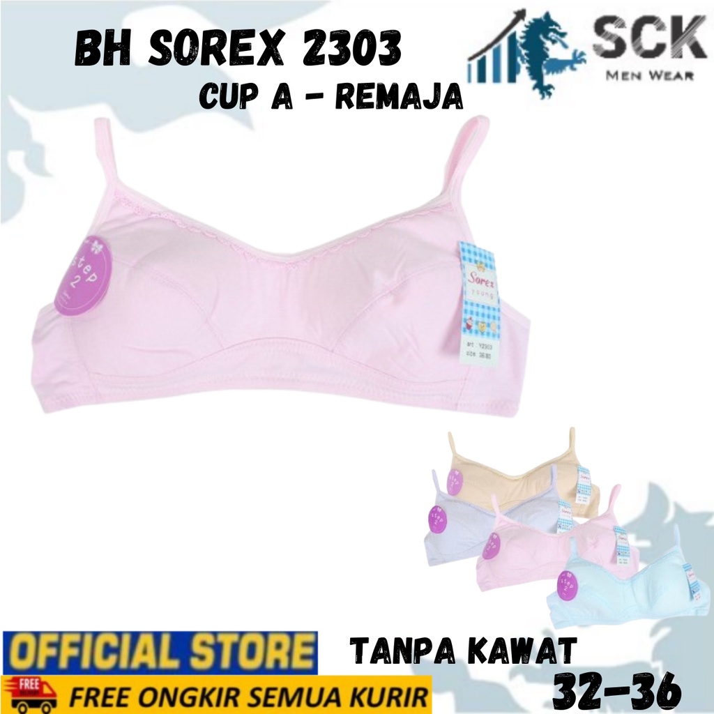 BH Sorex Young Y 2303 Polos / Sport BH 2303 Remaja Size 32-36  Busa Tipis Tanpa Kawat Kait 2 – sck